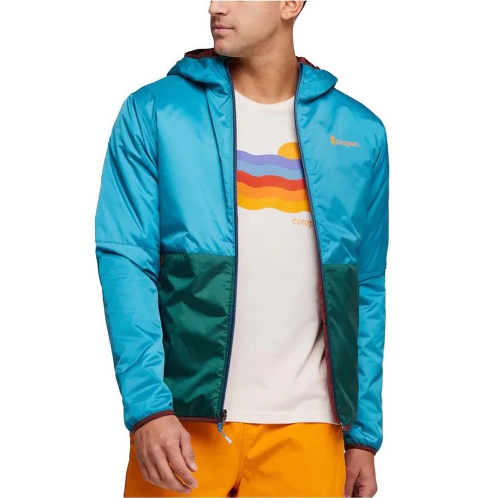 cotopaxi Teal and Dark Green Hooded Jacket